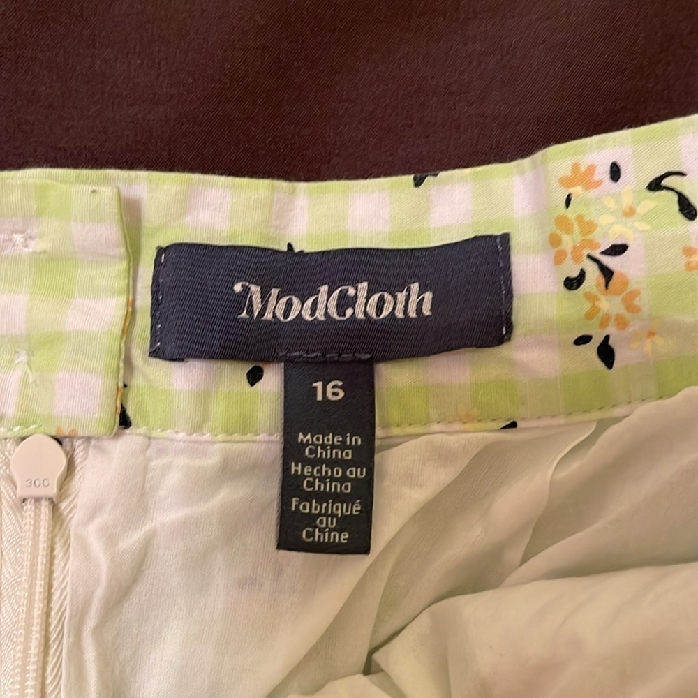 ModCloth Imagine the Possibilities A-Line Floral Cottagecore 70s Skirt Size 16 - Picture 7 of 11